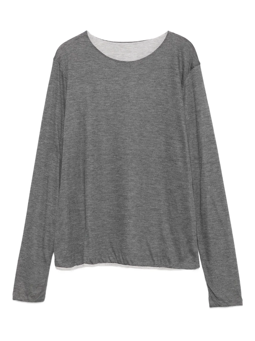 

Полосатая футболка с длинными рукавами Purotatto, серый