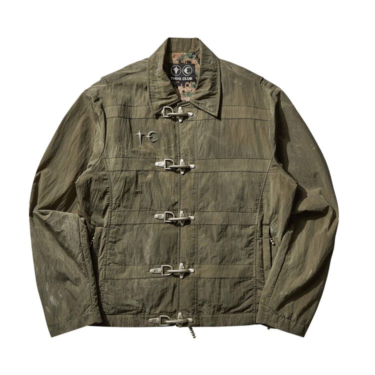 

Куртка Thug Club Scarred Bio Soldier Jacket 'Khaki', зеленый