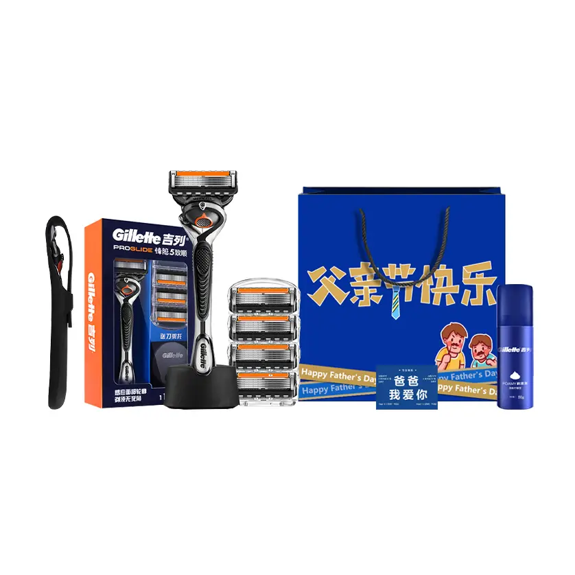 

Мужская бритва Subtle Sharpness To Smoothness несколько стилей 1 держатель для ножа, 4 сменные головки, 1 основание Gillette