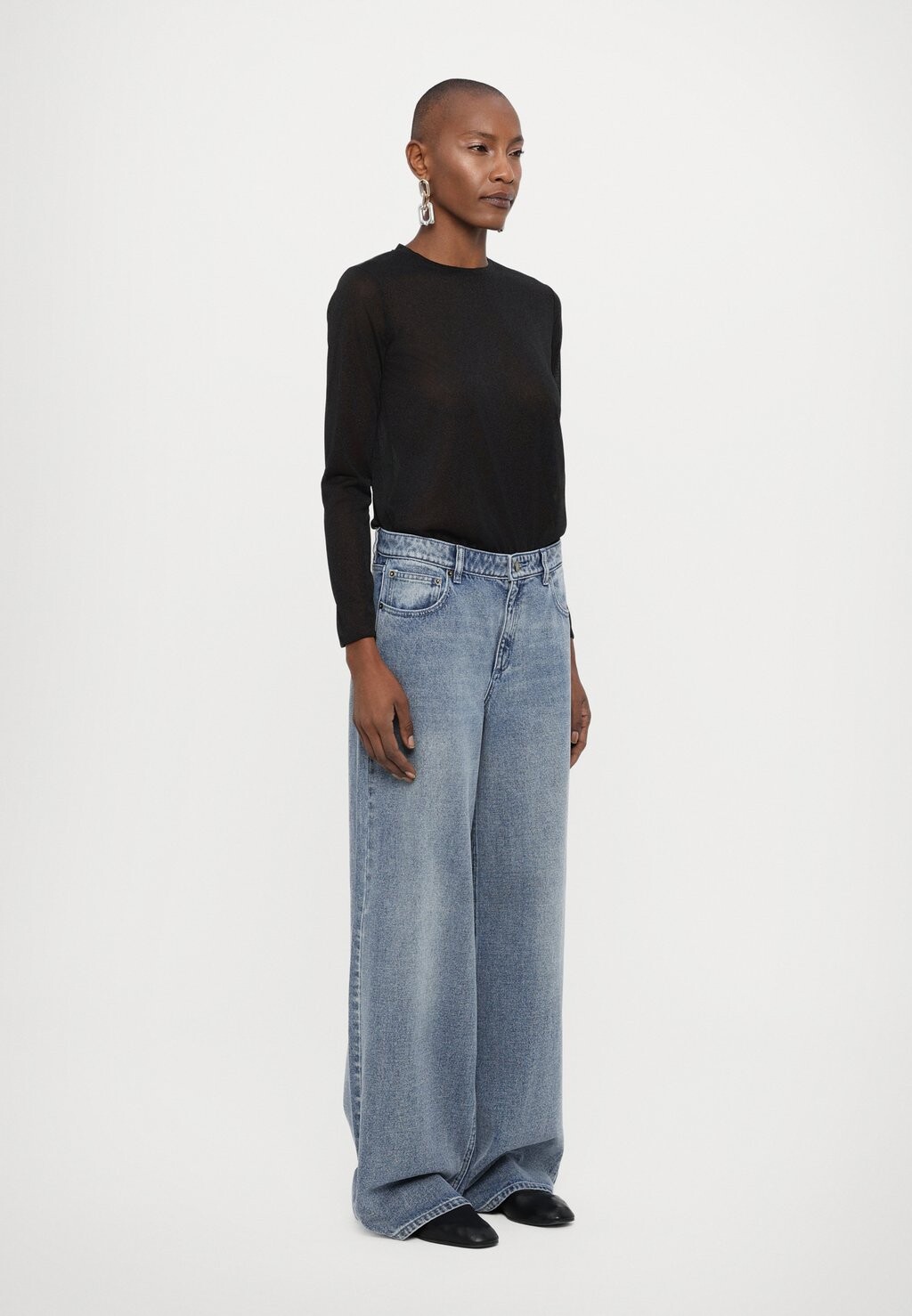 

Джинсы свободного кроя WIDE LEG MICHAEL Michael Kors, светло-голубой