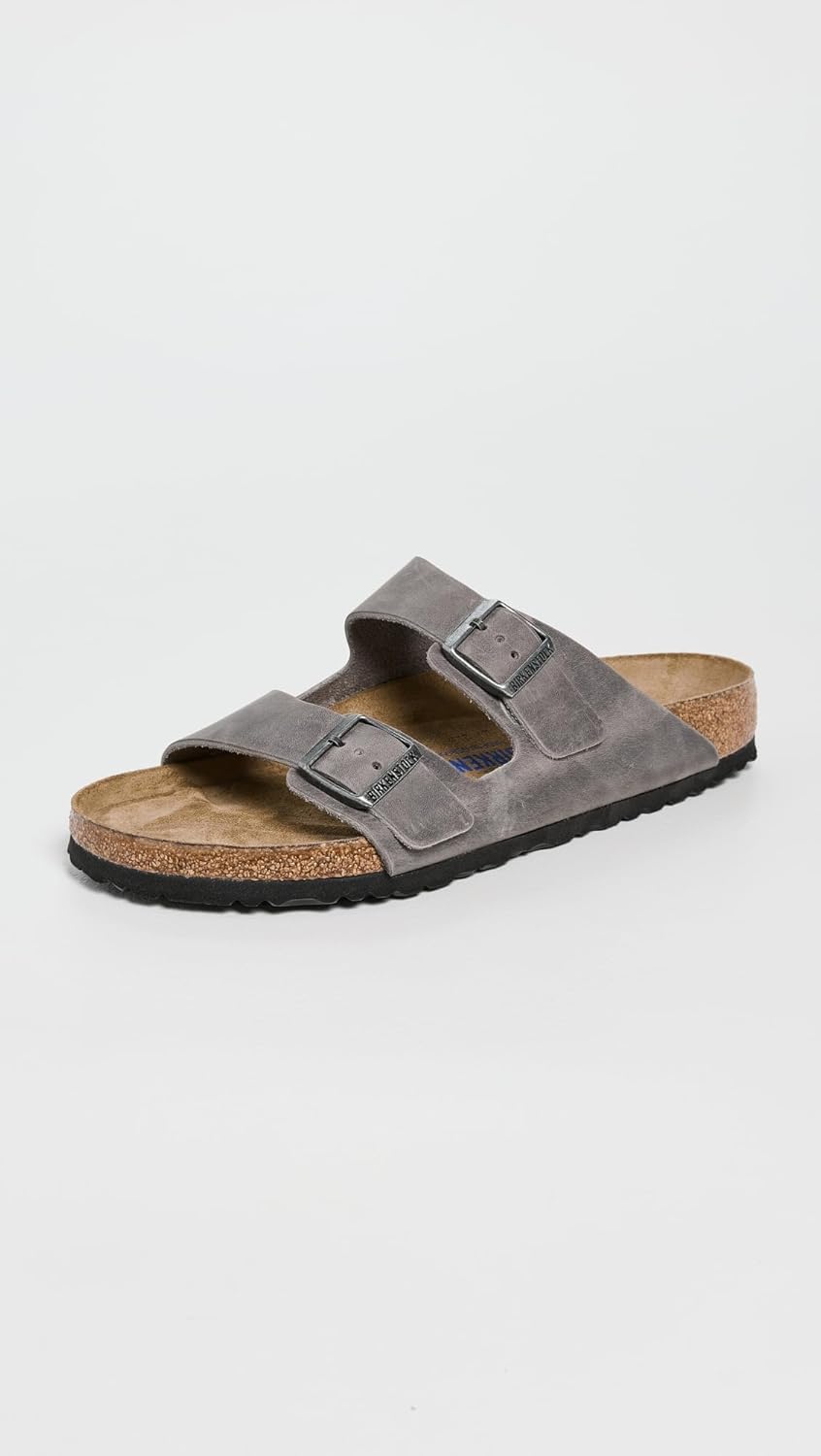 Женские шлепанцы Birkenstock с открытой пяткой, Iron Oiled Leather — фото 2