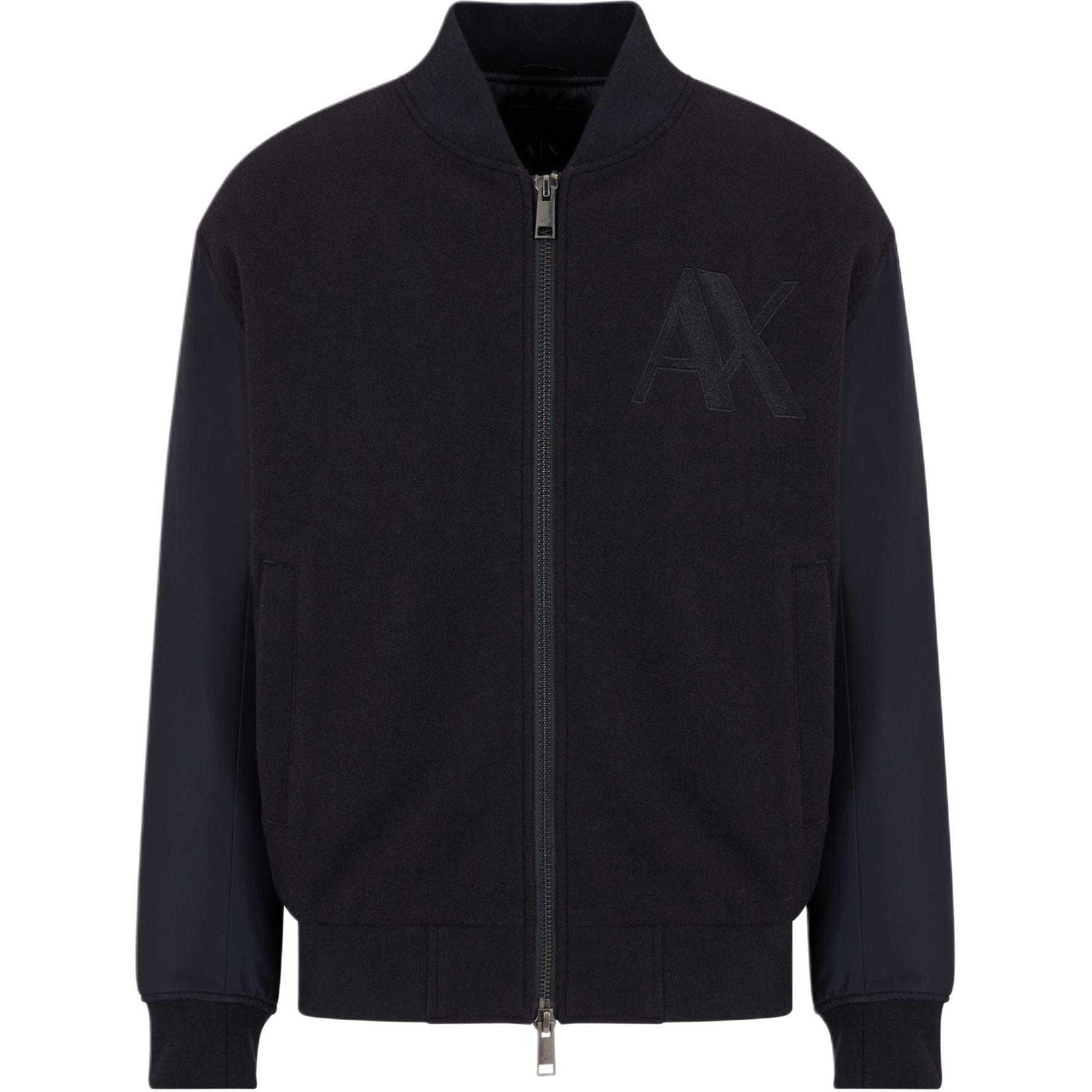 

Куртка-бомбер с вышитым логотипом ARMANI EXCHANGE, морской синий