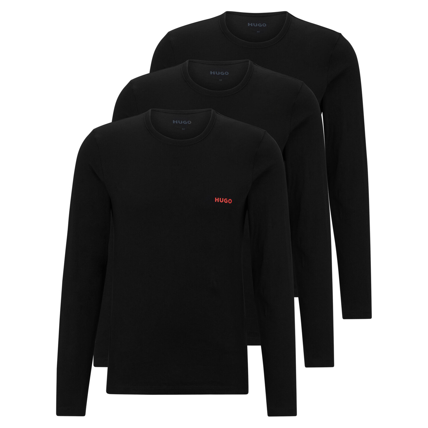 

Футболка HUGO Longsleeve 3er Pack, черный