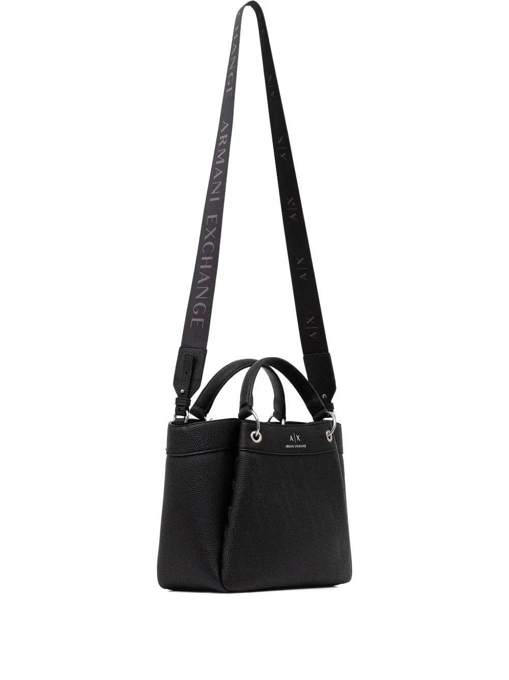 

Сумка с текстурированным логотипом Armani Exchange, черный