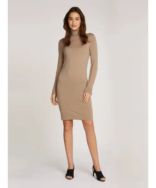 

Шерстяное платье Calvin Klein, бежевый