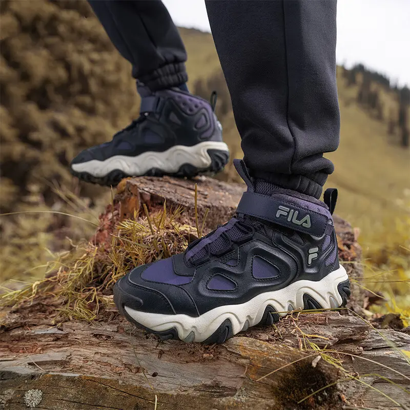 FILA KIDS Детские кроссовки для активного отдыха с защитой от ударов и износа, синие, средней высоты — фото 2