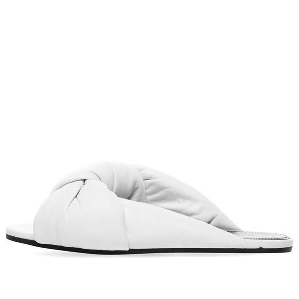 Тапочки drapy flat sandals 'white' Balenciaga, белый