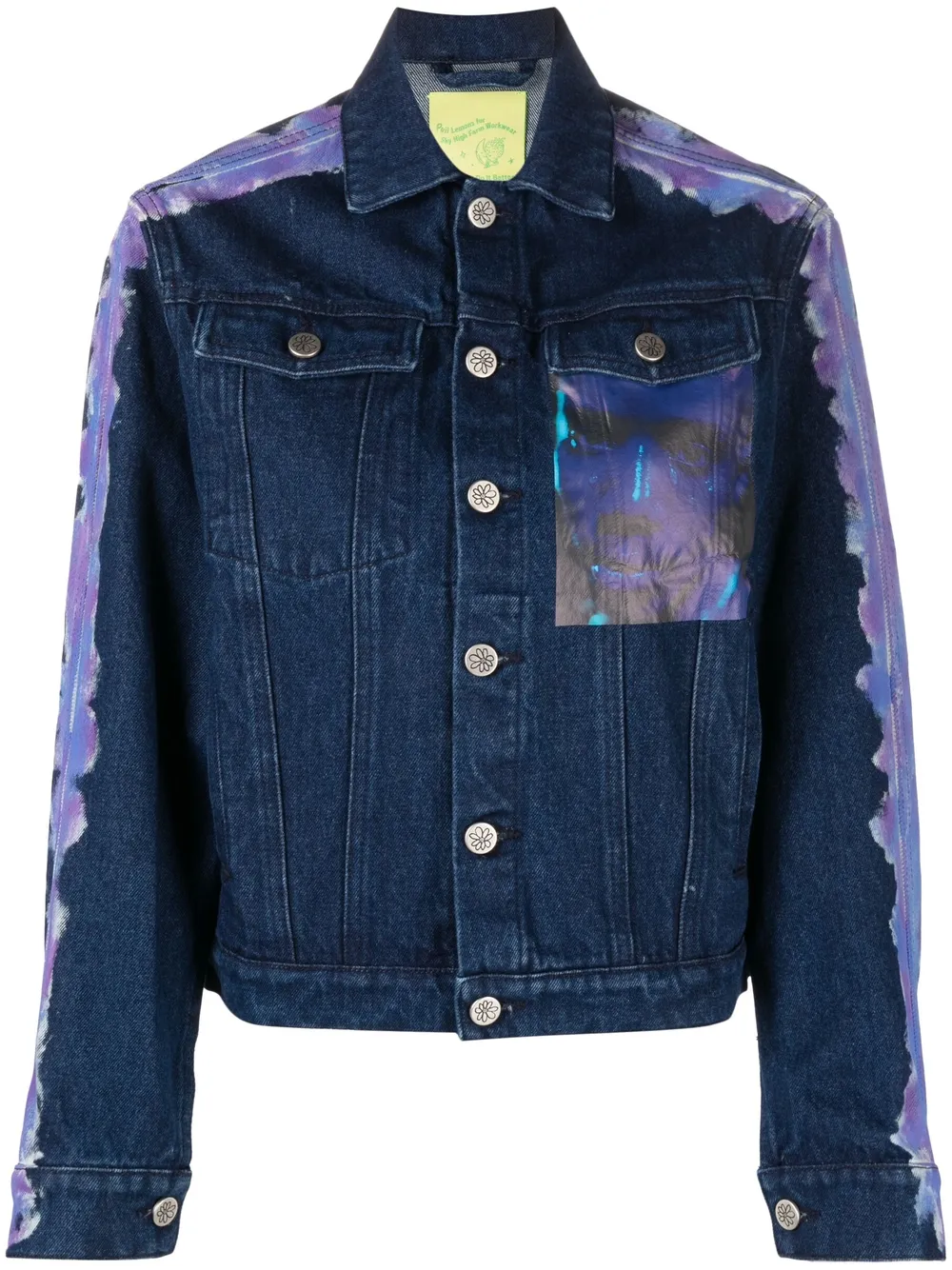 

Джинсовая куртка с принтом тай-дай SKY HIGH FARM, синий