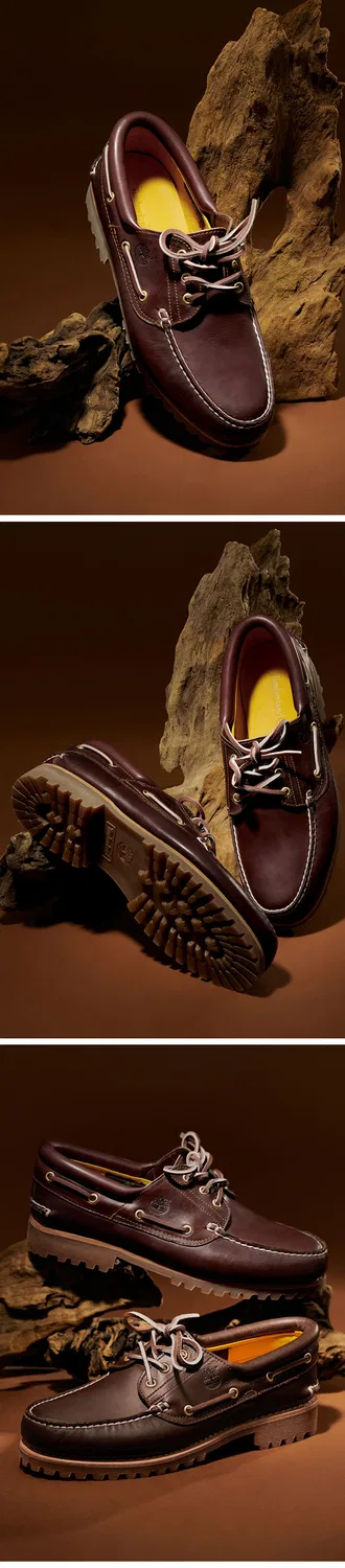 Мужские мокасины Icon 3-Eye Authentic бордового цвета от Timberland — фото 2