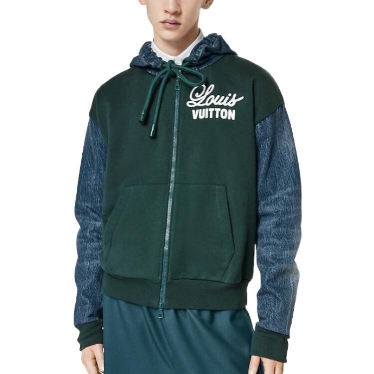 Новые квартальные продукты LV Jacket Men Louis Vuitton, зеленый — фото 4