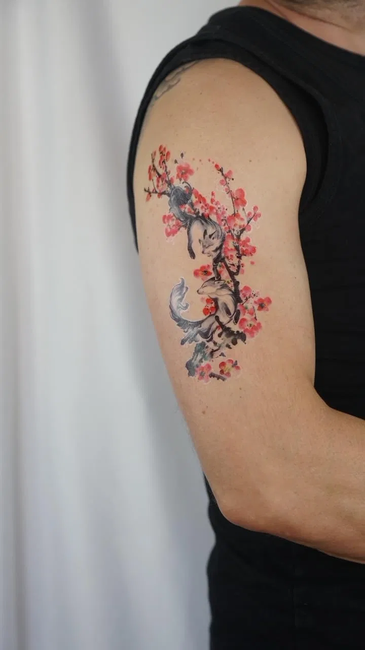 Набор временных татуировок с японскими мотивами 6 листов Beyondtattoos — фото 2