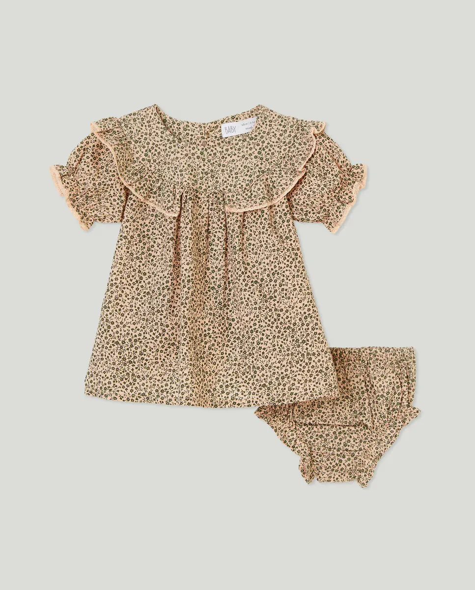 

Платье для девочки с цветами Baby El Corte Inglés, зеленый