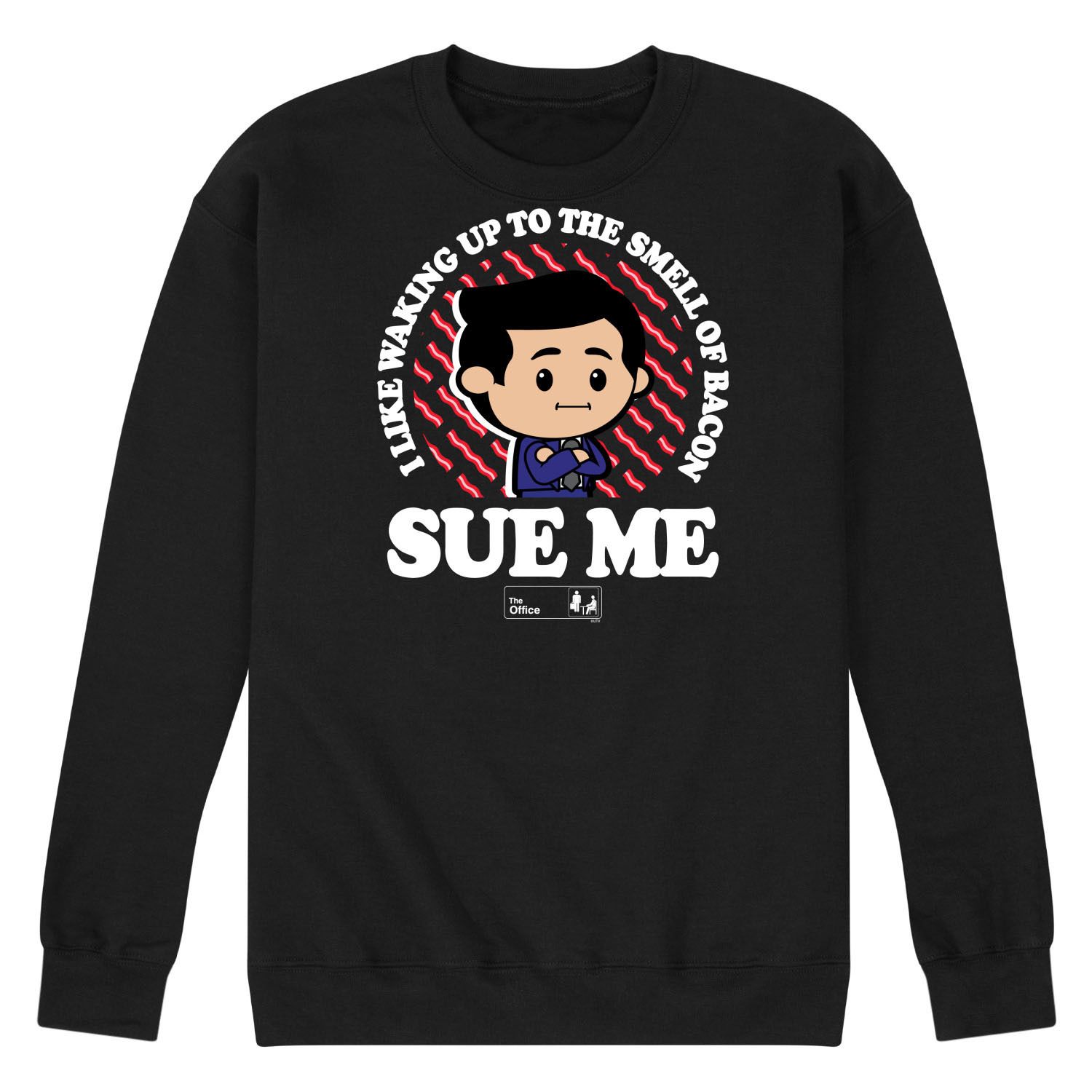 

Мужской флисовый свитшот The Office Bacon Sue Me Licensed Character