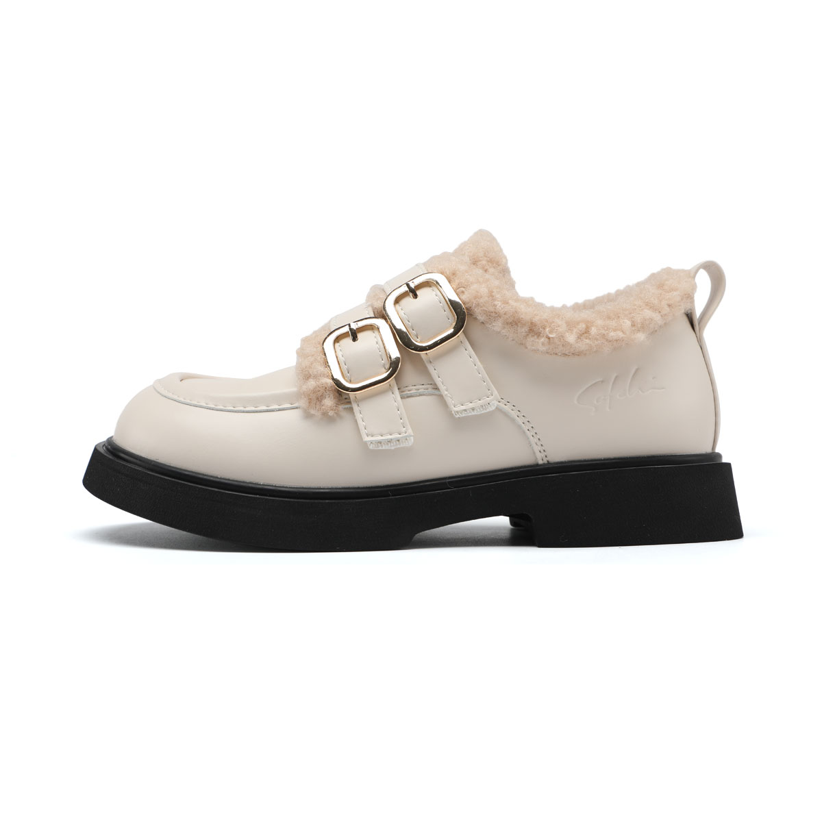 

Теплые детские кожаные ботинки для детей Satchi, белый