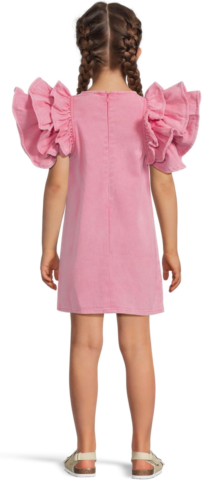 Платье Lola and The Boys Pink Princess Ruffle Denim Dress, розовый — фото 2