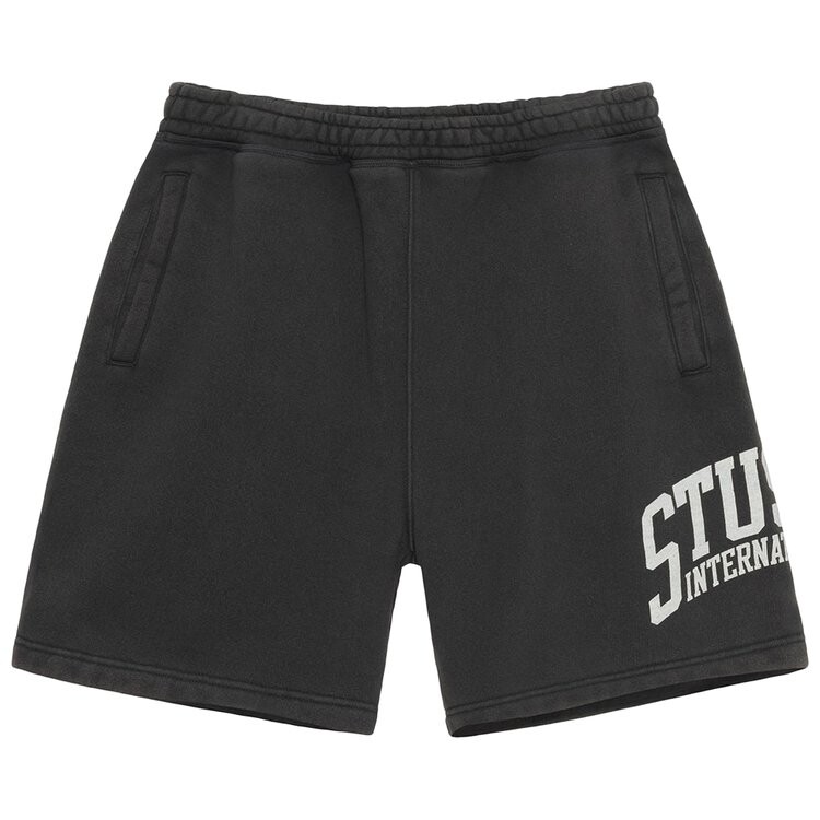 

Шорты Stussy Fleece International Short, черный, Серый, Шорты Stussy Fleece International Short, черный
