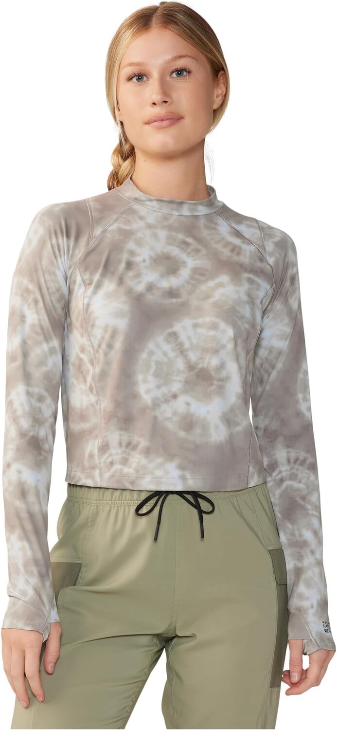 

Лонгслив Mountain Hardwear Crater Lake Long Sleeve Crop, цвет Dunes Spore Dye Print