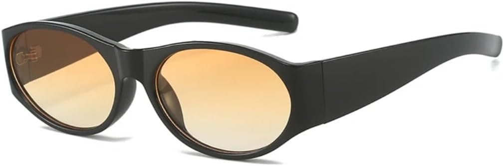 

Ретро овальные солнцезащитные очки для мужчин, модные градиентные очки с защитой от УФ-излучения UV400, женские солнцезащитные очки оранжево-синего цвета UUPTTPL, Black Orange