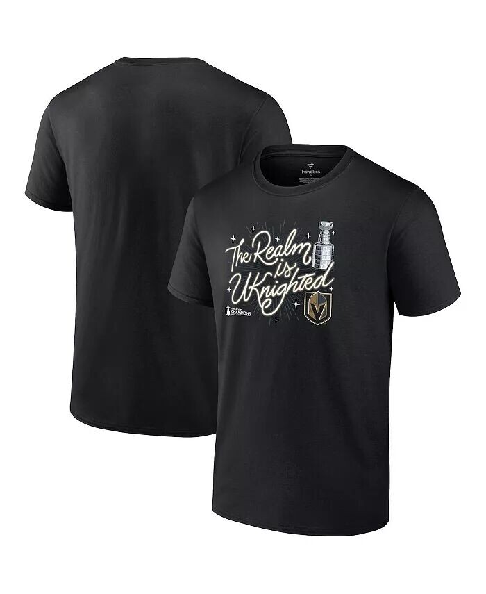 

Мужская черная футболка Vegas Golden Knights с изображением чемпионов Кубка Стэнли 2023 Big and Tall Celebration Fanatics
