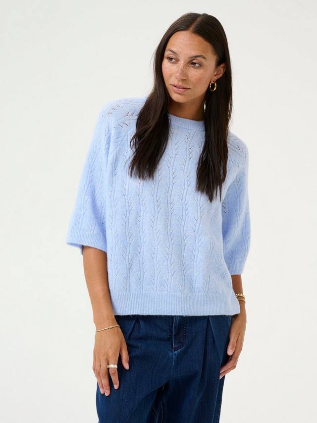 

Вязаный джемпер tella pointelle KAFFE, цвет Blue Melange