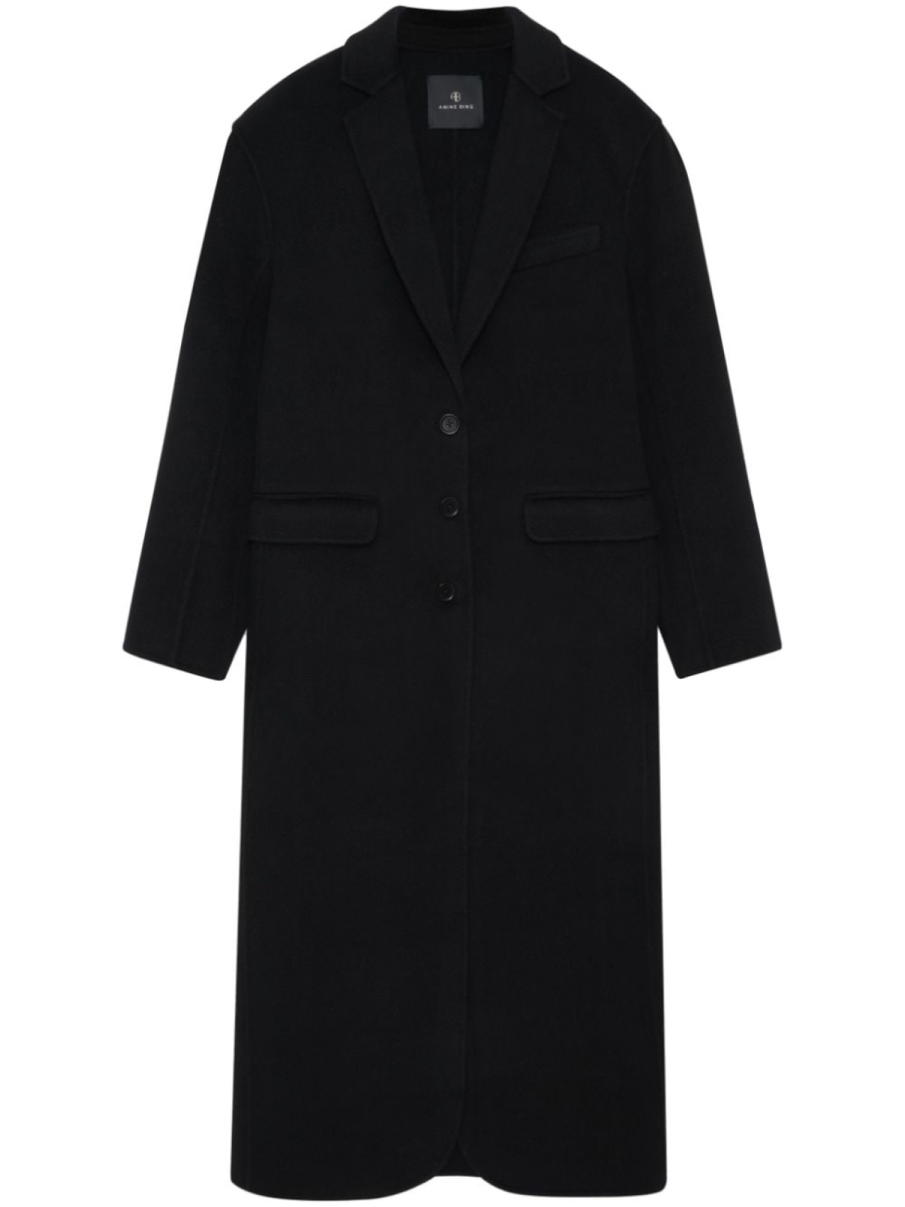 

ANINE BING Quinn notched-lapels coat, черный