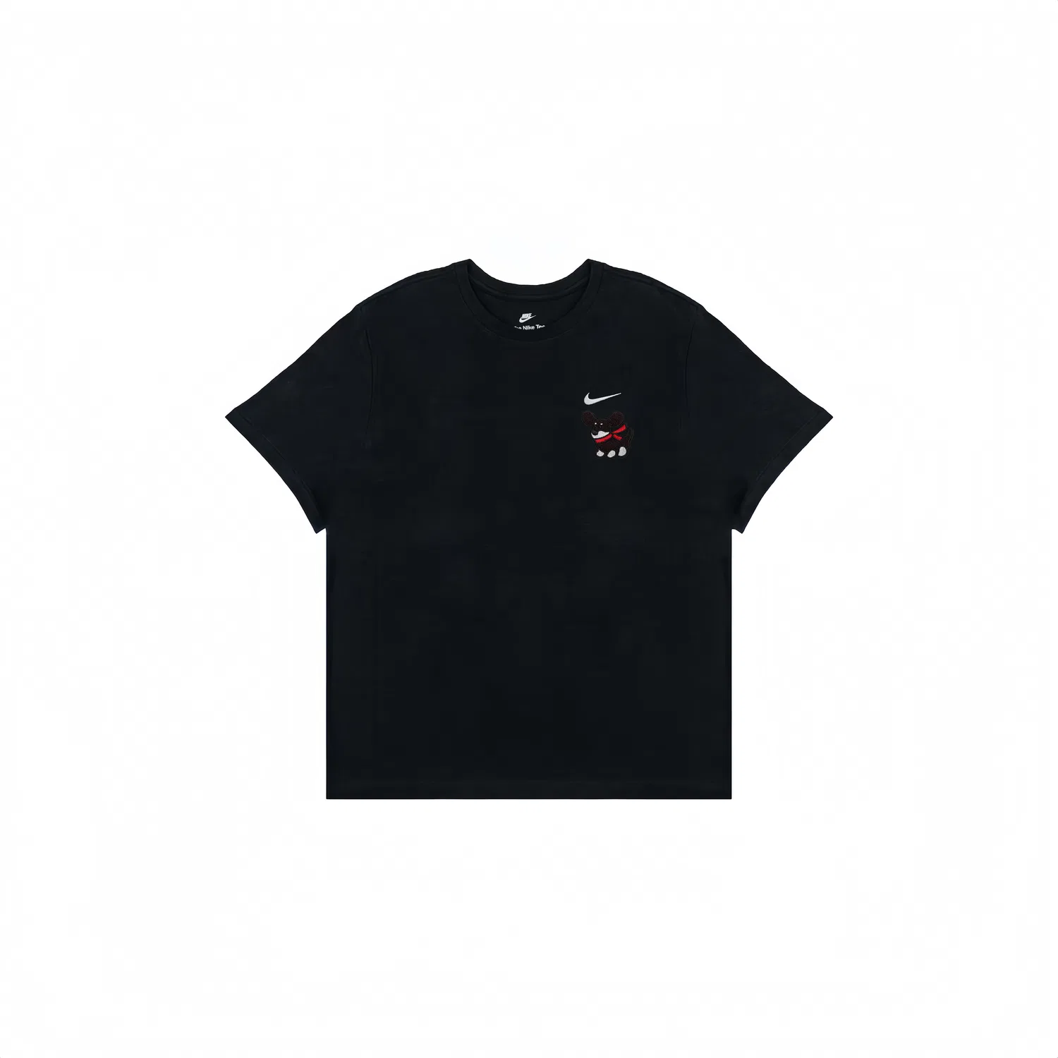 Футболка Nike Sportswear с вышивкой, черная, прямая посадка