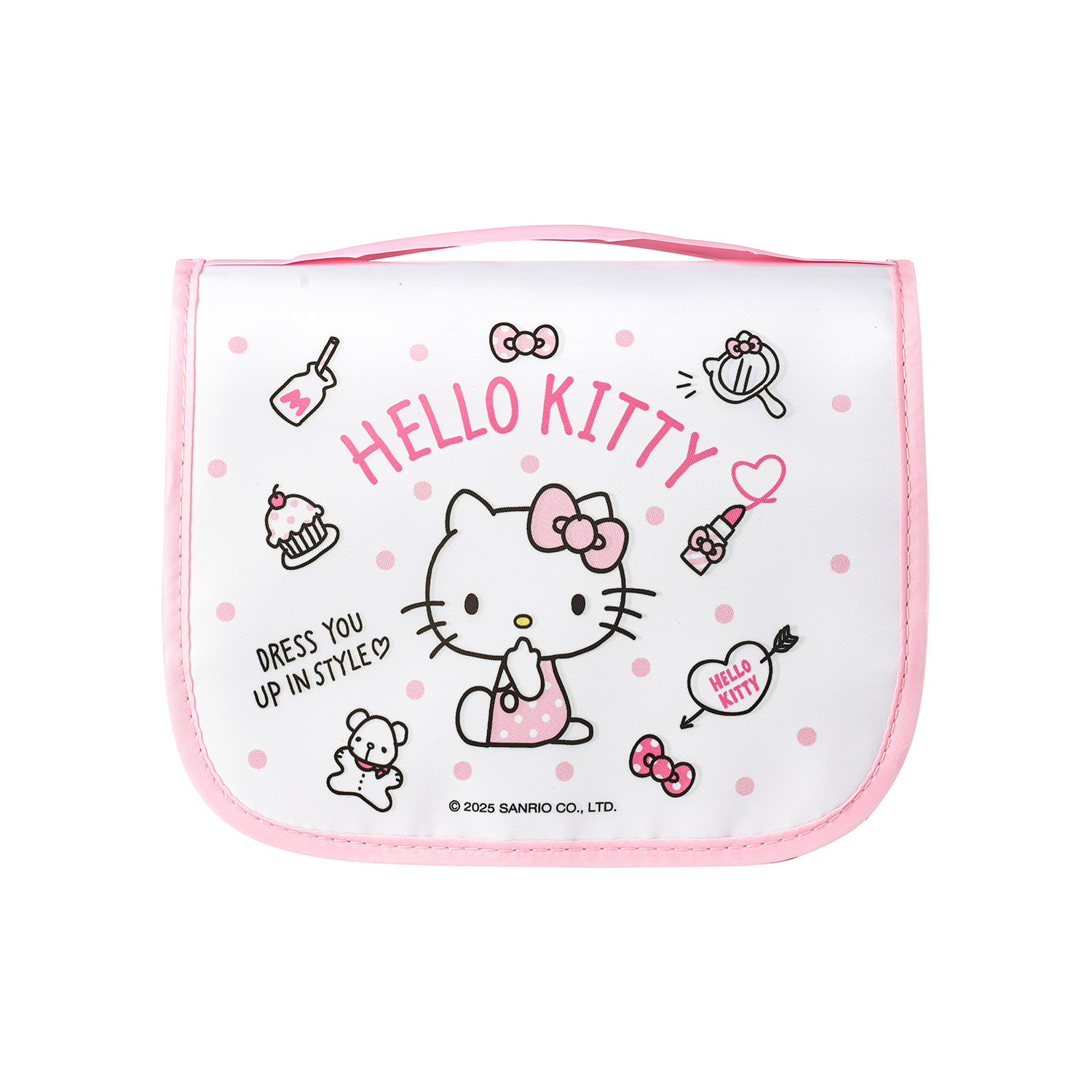 

Sanrio Полиэстеровая дорожная сумка для хранения женская розово-белая, Pink Hello Kitty Bag