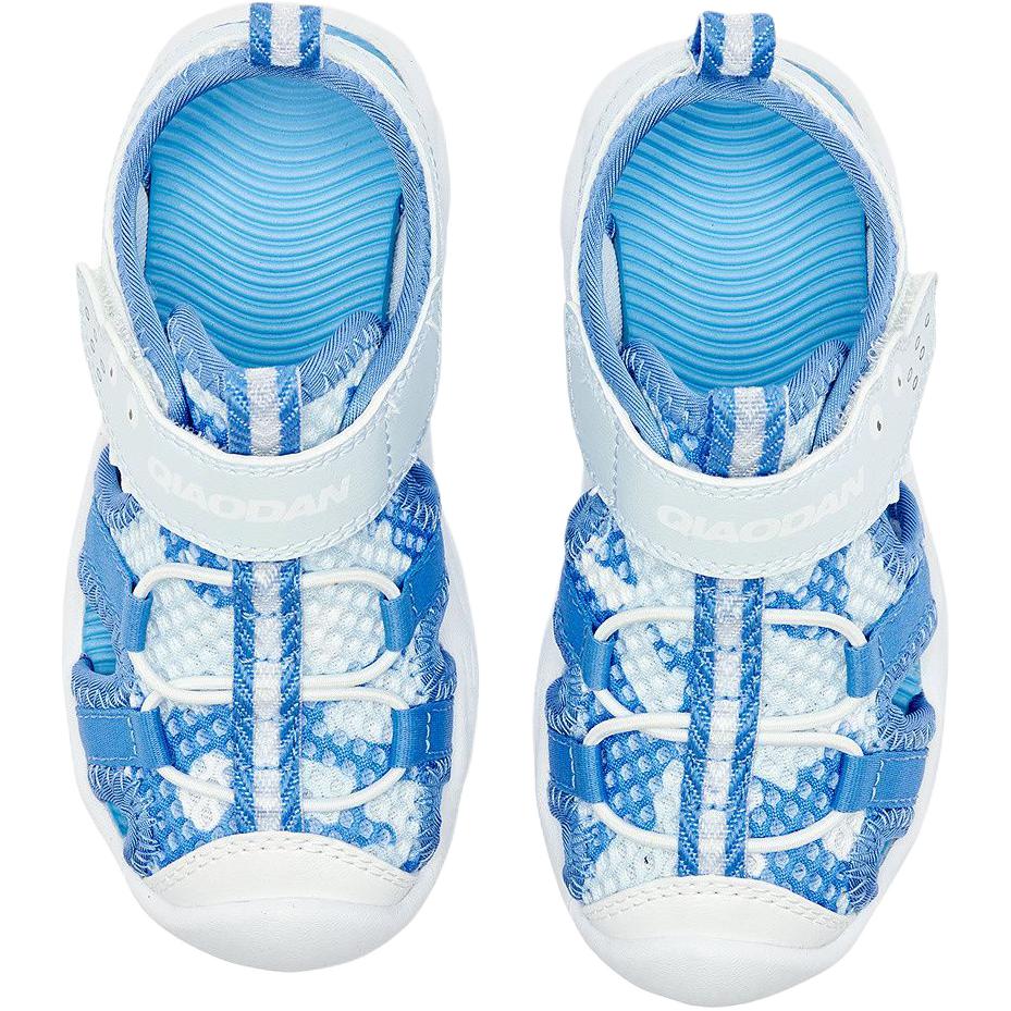 QIAODAN Антискользящие износостойкие низкие детские ботинки Sheer Blue/Wind Blown Blue для малышей — фото 4