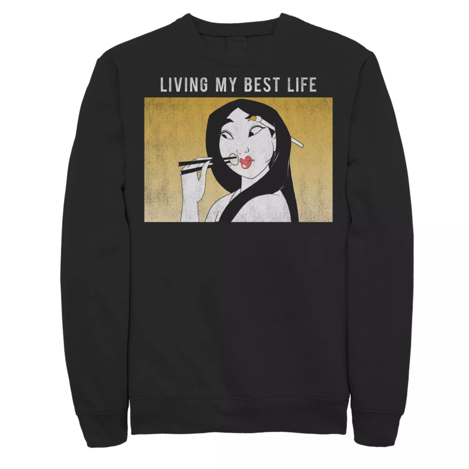 

Мужской свитшот Disney Mulan Living My Best Life Licensed Character