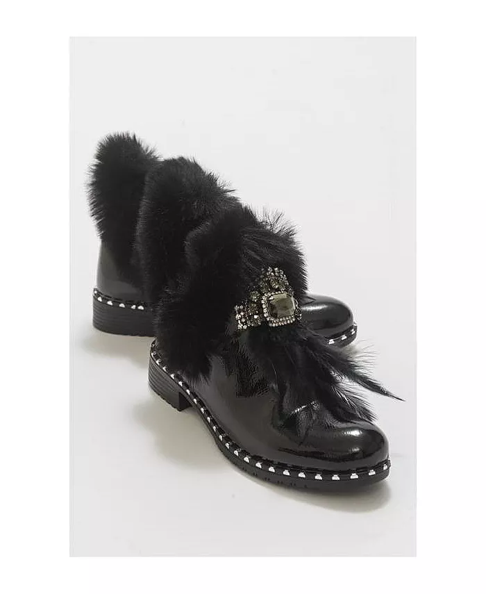 Полина меховые сапоги (женские) Prologue Shoes, черный