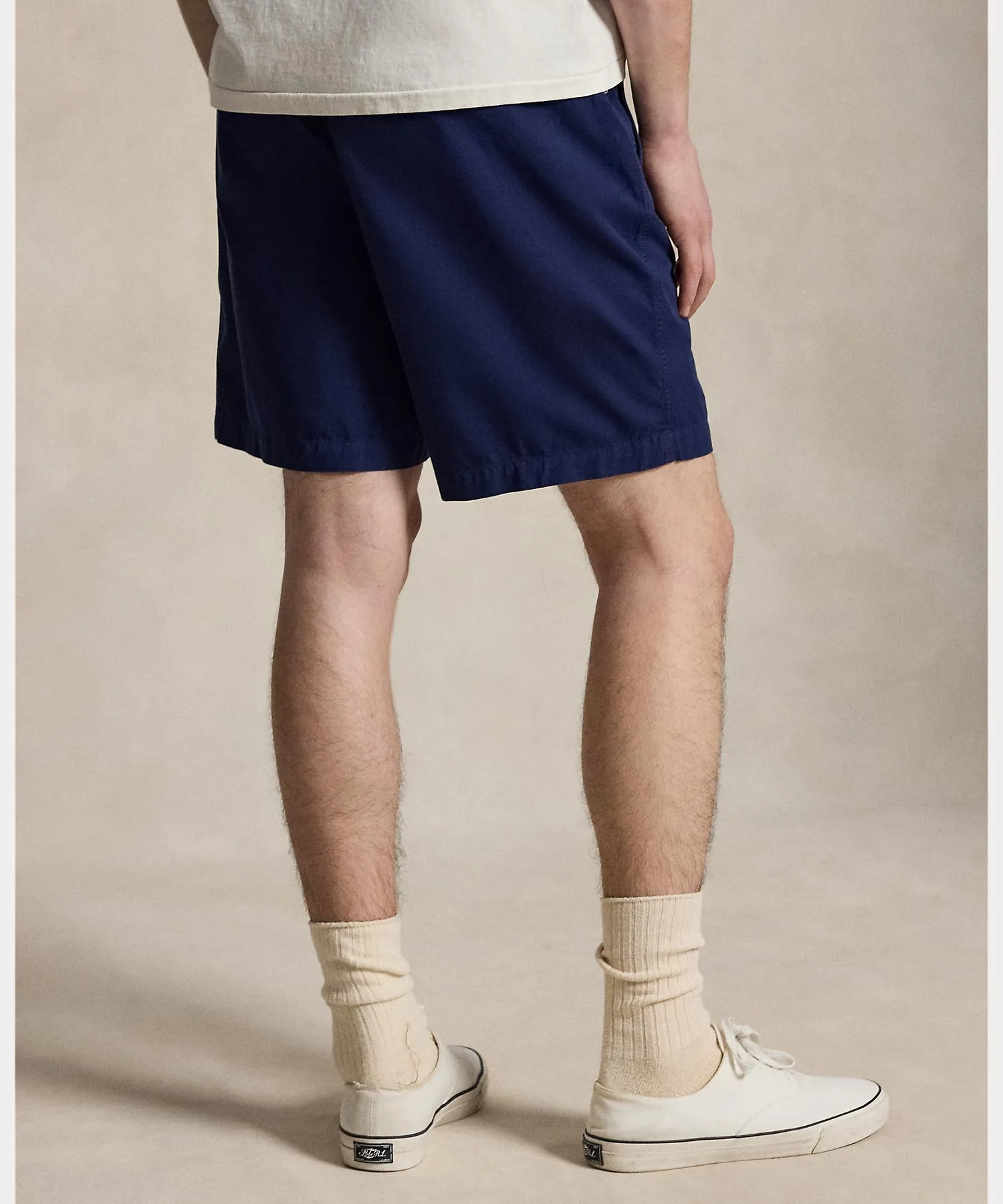Мужские шорты из хлопкового твила Polo Prepstar 8-inch POLO RALPH LAUREN темно-синие — фото 4