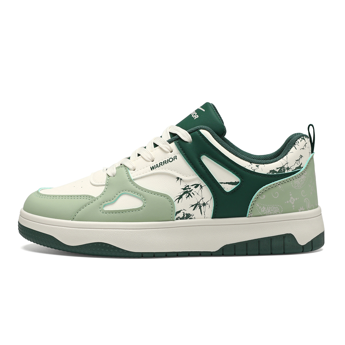 

Износостойкие дышащие низкие мужские кроссовки для скейтбординга WARRIOR, Green Beige