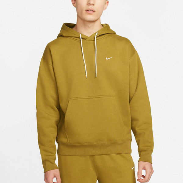 Толстовка Men's Nike Small Logo Embroidered Solid Color Pullover Long Sleeves Hooded Sports Yellow, мультиколор — фото 3