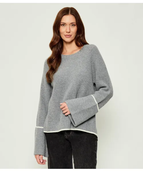 

Свитер из шерсти Прочиды Loose fit Pinko, серый