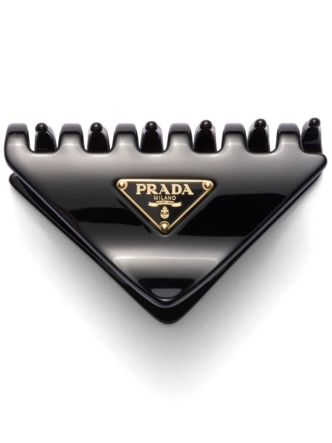 

Prada заколка для волос с аппликацией логотипа, черный