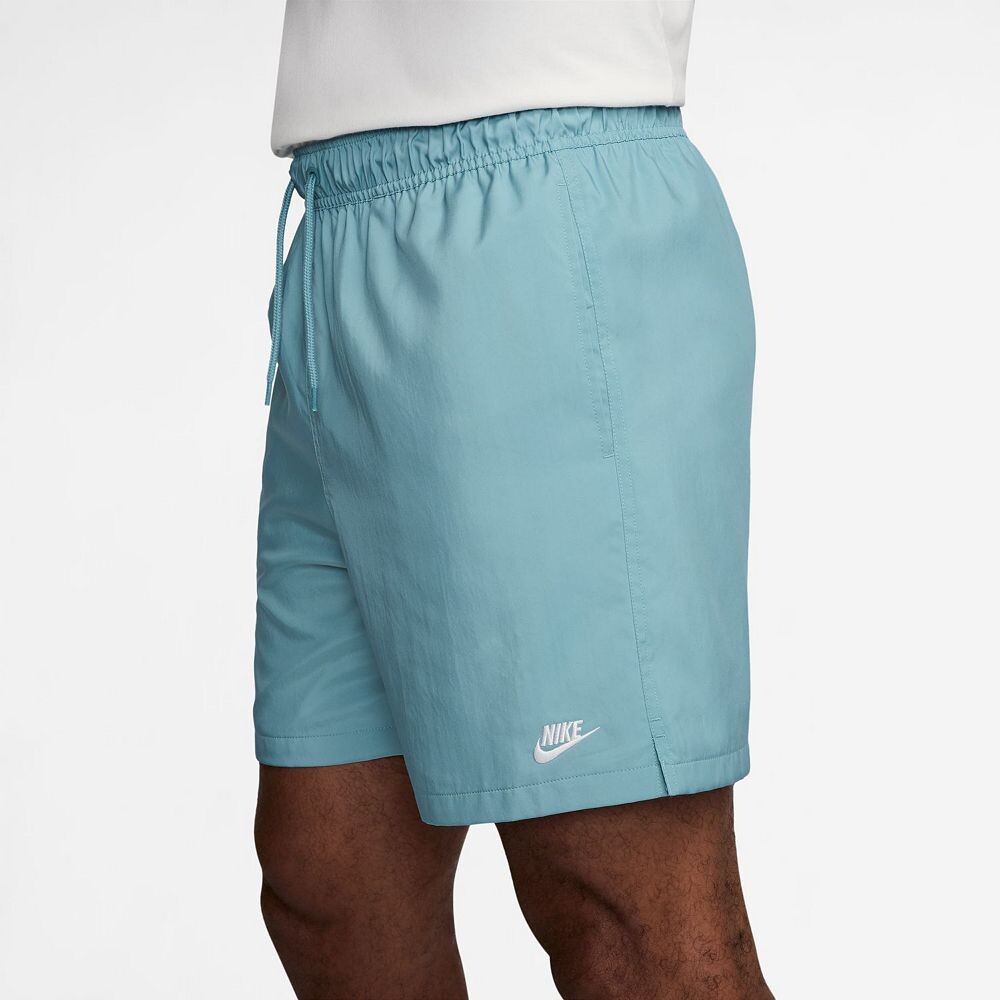 Мужские тканые шорты Nike Club с струящейся тканью, цвет Black White — фото 3
