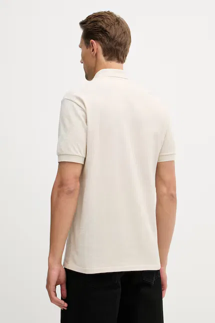 Поло из хлопка классическое Lacoste, бежевый — фото 3