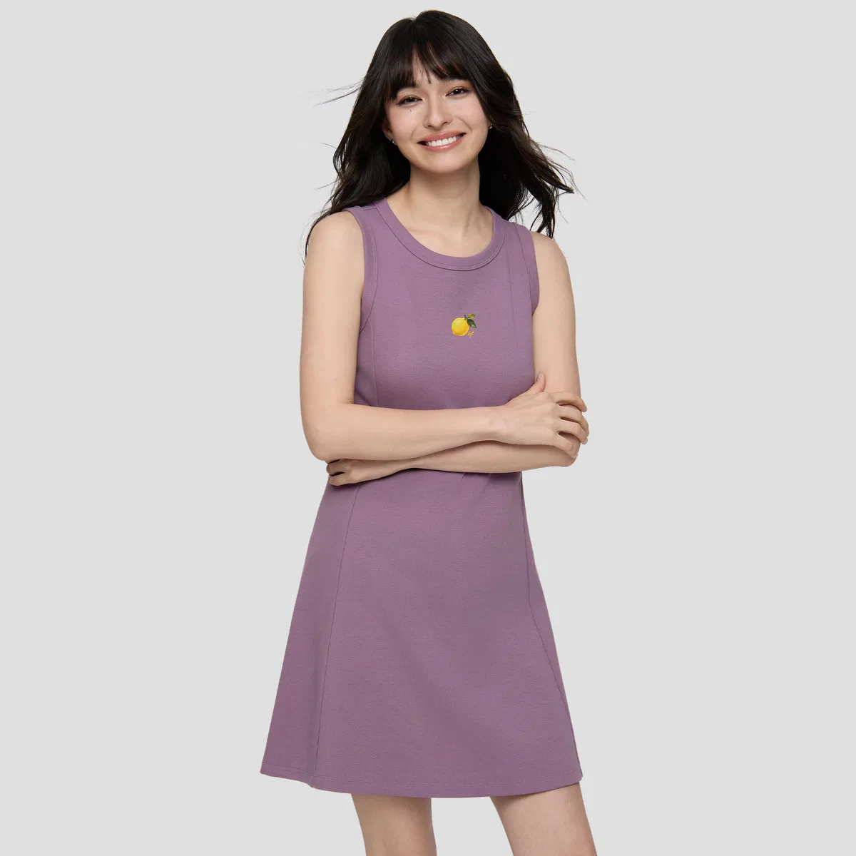 Платье без рукавов с круглым вырезом GAP Purple Stone — фото 4