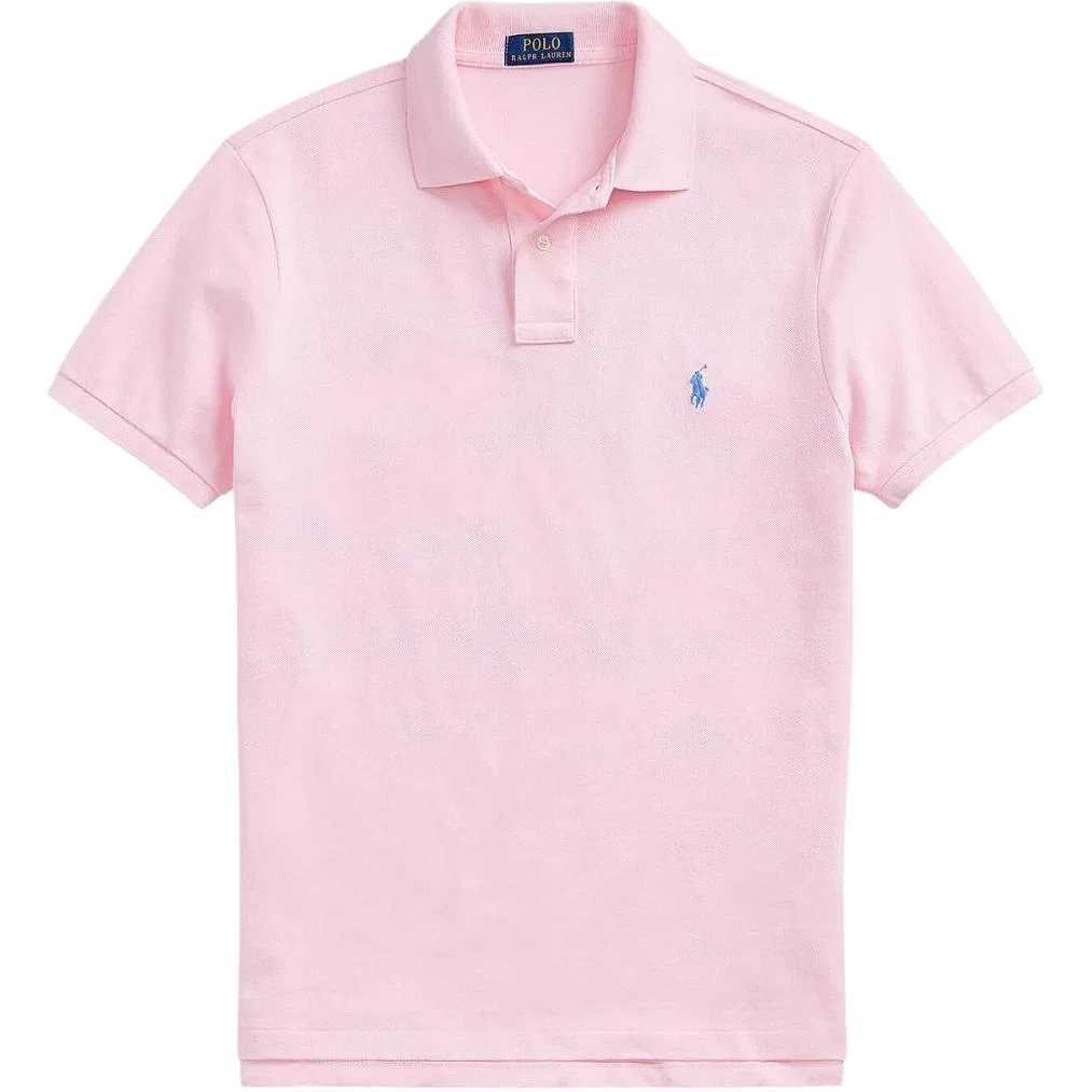 Поло с вышитым логотипом, прямой низ Polo Ralph Lauren, Pink