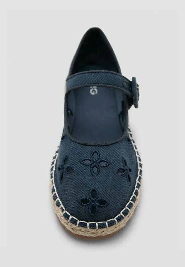 Детские балетки с ремешком на щиколотке Mango Kids, Dark Blue — фото 3
