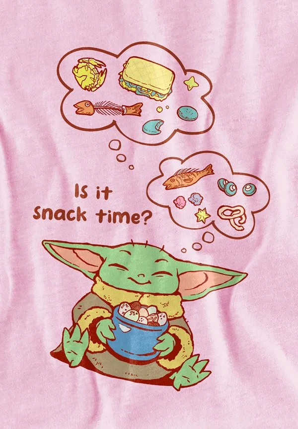 Футболка с принтом «мандалорец и перекус грогу» Star Wars, Pink — фото 3