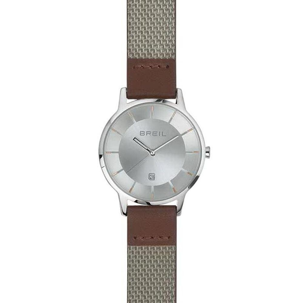 

Часы из коричневой ткани Breil