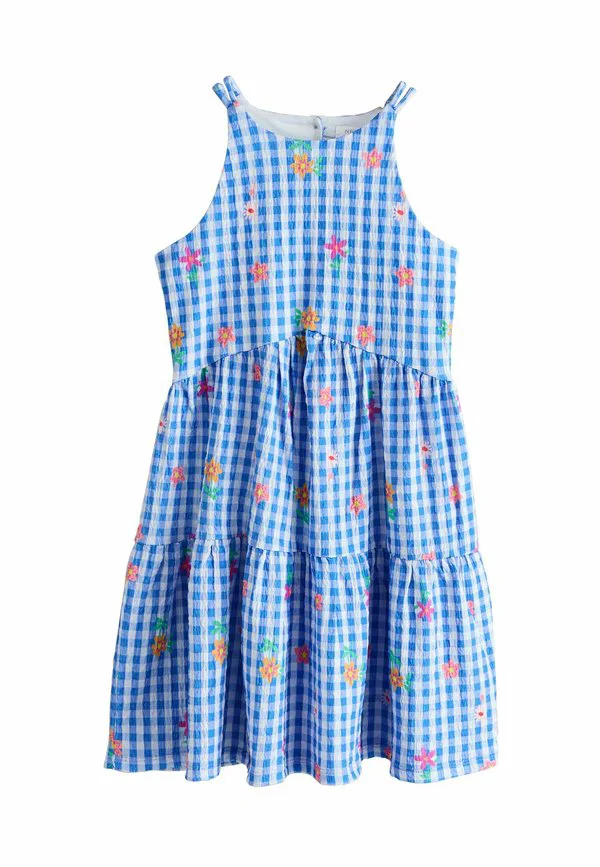 Летнее платье прямого кроя на бретелях Next, Blue Gingham