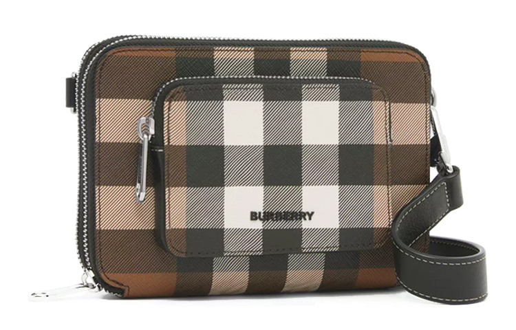 Burberry Хлопковая сумка через плечо мужская темная берёзовая коричневая — фото 4