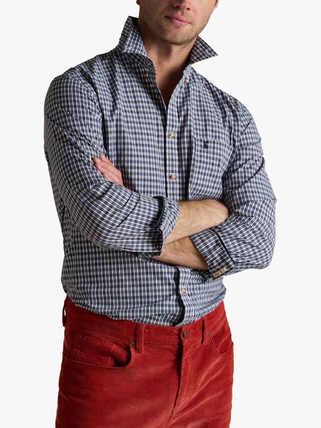 

Хлопковая рубашка в клетку Regular Fit Joules, Blue