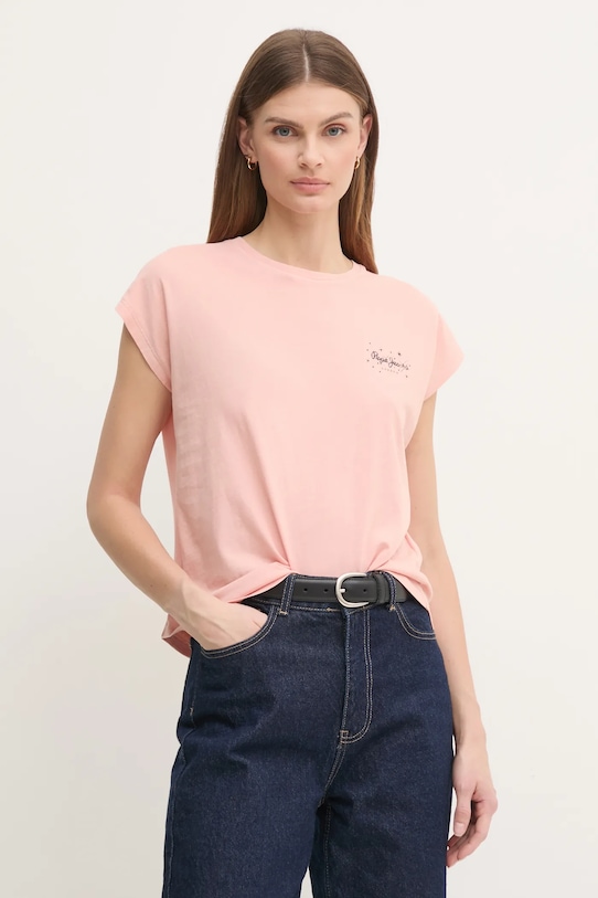 

Футболка хлопковая LORENA Pepe Jeans, розовый