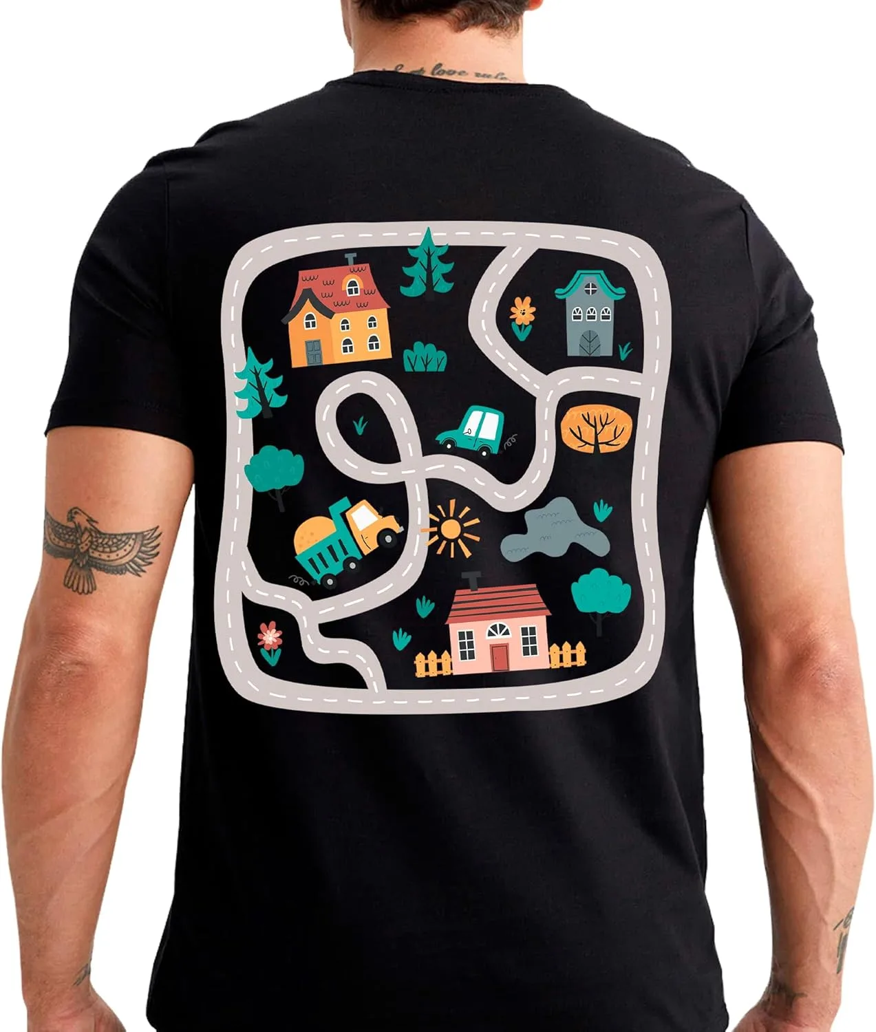 

Футболка Dad's Car Track с гоночной трассой CUSTOMHUES