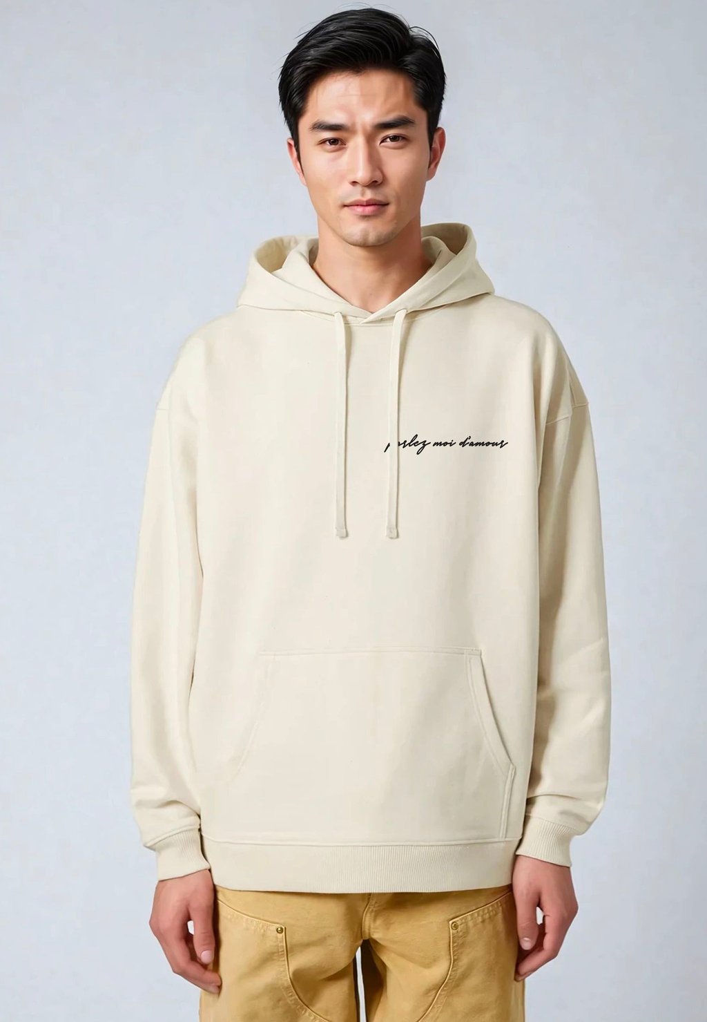 

Толстовка PARLEZ MOI DAMOUR EMBROIDERY UNISEX - Hoodie Mira Paris, кремовый