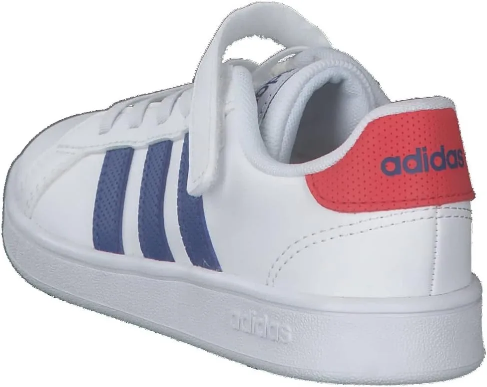 Детские теннисные кроссовки унисекс Grand Court Lifestyle на шнуровке adidas, ярко-красный — фото 4