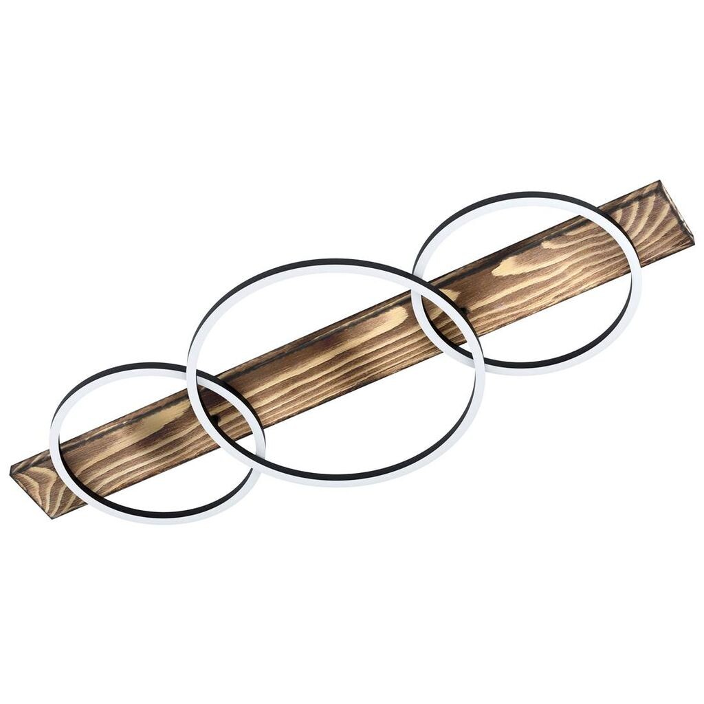 

Светодиодный потолочный светильник Eglo Boyal черно-коричневый-рустикальный 101 x 40 см теплый белый